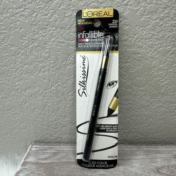$18 🌙 L'oreal Infallible Silky‎ Pencil Eyeliner Silkissime 210 Charcoal Carbon - Picture 1 of 3